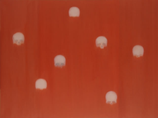 Nature morte, Schädelbild, 2002
olio su tela
150 x 200 cm