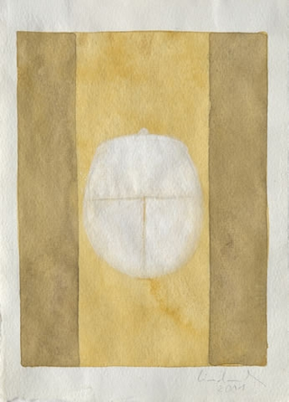 Nature morte, Schädelbild, 2001
acquarello su carta
15,5 x 10 cm