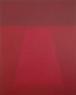Quadri d’ombre, Schatten Liege rot, 1975-1985
olio su tela
250 x 200 cm