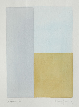 Quadri spaziali, Raum II, 1999
acquerello su carta
21 x 15 cm