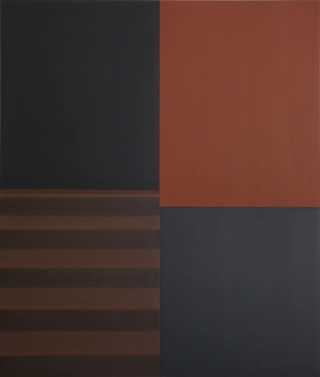 Quadri spaziali, Großes Treppenhaus in zentraler Sicht, 1988
olio su tela
200 x 170 cm