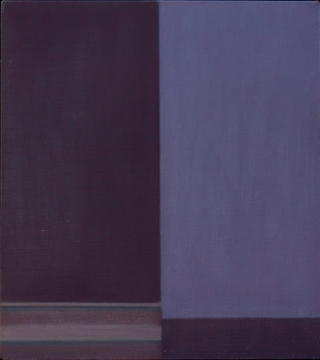 Quadri spaziali, Blaues Treppenhaus mit großer Untersicht, 1988
olio su tela
46 x 40 cm