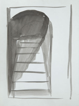 Quadri spaziali, Raumbild mit Treppe, s.d.
acquerello su carta
18 x 14 cm