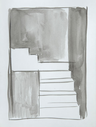 Quadri spaziali, Raumbild mit Treppe, s.d.
acquerello su carta
18 x 14 cm