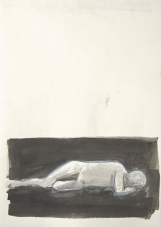 Figures, Liegende Figur, 1998
acquerello e disegno su carta
29,5 x 21 cm