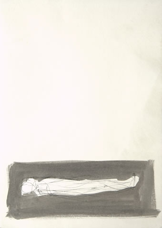 Figures, Liegende Figur, 1998
acquerello e disegno su carta
29,5 x 21 cm