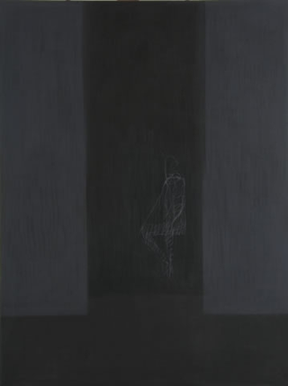 Figures, Sitzende Figur, 2004-2006
olio su tela
200 x 100 cm