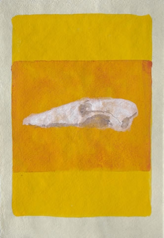 Nature morte, Schädelbild, 2003-2006
acquerello su carta
21 x 15 cm